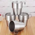 Stainless Steel Coffee Stacked Cups 4 Set